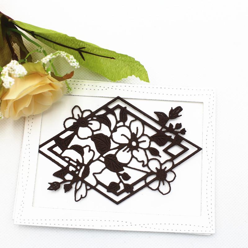 Dekoracje kwiatowe wykrojniki do metalu szablony wycinane do albumów do scrapbookingu DIY tłoczenie kartek papieru