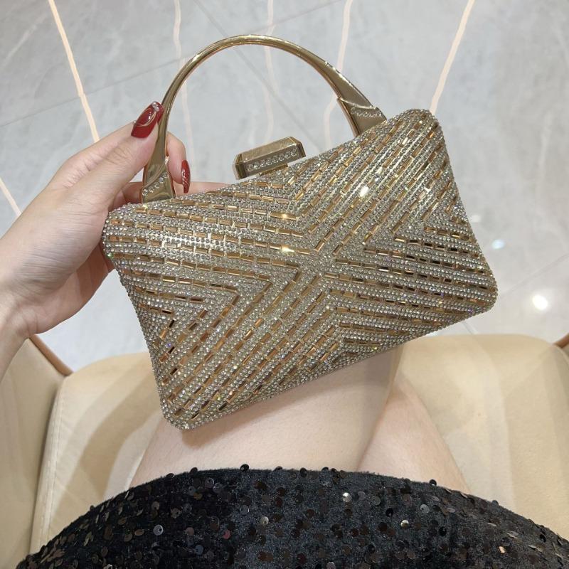 Clutch Bag Elegant and Fashionable Single-shoulder Crossbody Bag Evening Diamond-encrusted Banquet Bag Handbag