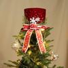 Retro Christmas Star Tree Topper Hat with Ribbons and Sequins