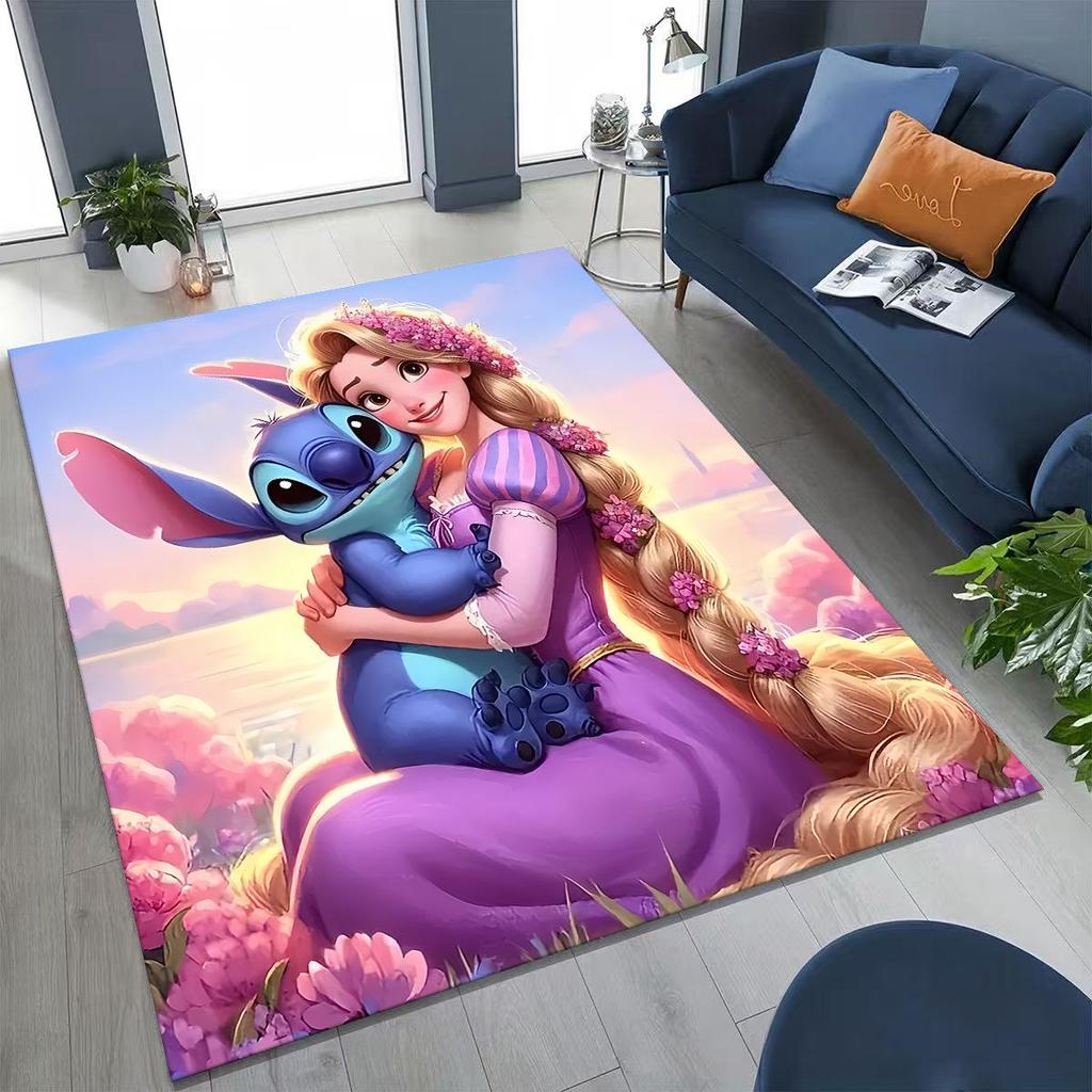 27 Style Stitch 2 Monster Cartoon  Rug for Bedroom Living Room Sofa Home Doormat Decor,Larger Kids Play Non-slip Floor Mat
