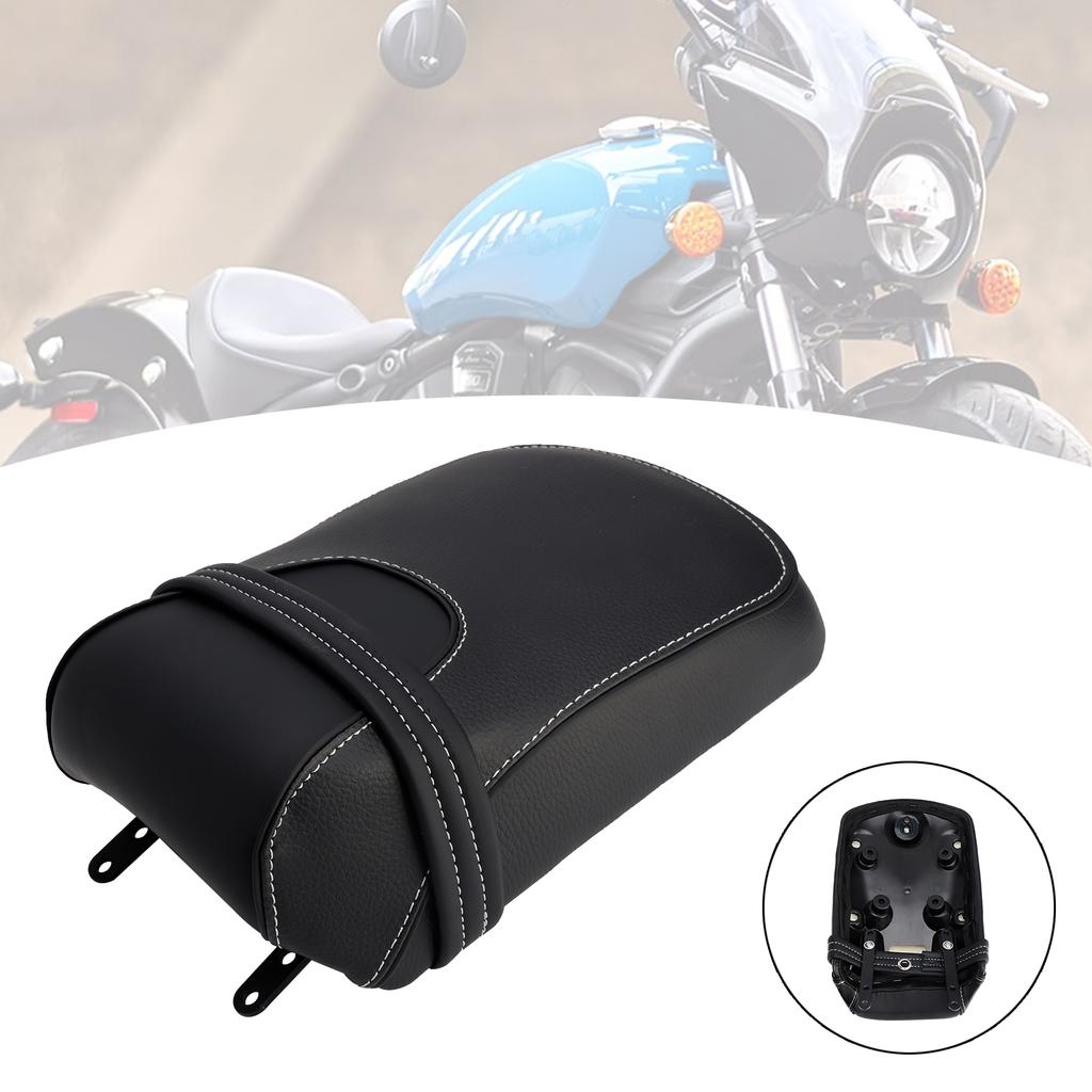 Rear Seat Passenger Cushion Flat Black Fit For Indian Super Scout Sixty Bobber