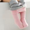 Baby Tykk Tights Baby Småbarn Barn Jenter Strømper Bomulls Varm Strømpebukse Ensfarget Tight Svart Hvit Grå Rosa Høst Vinter