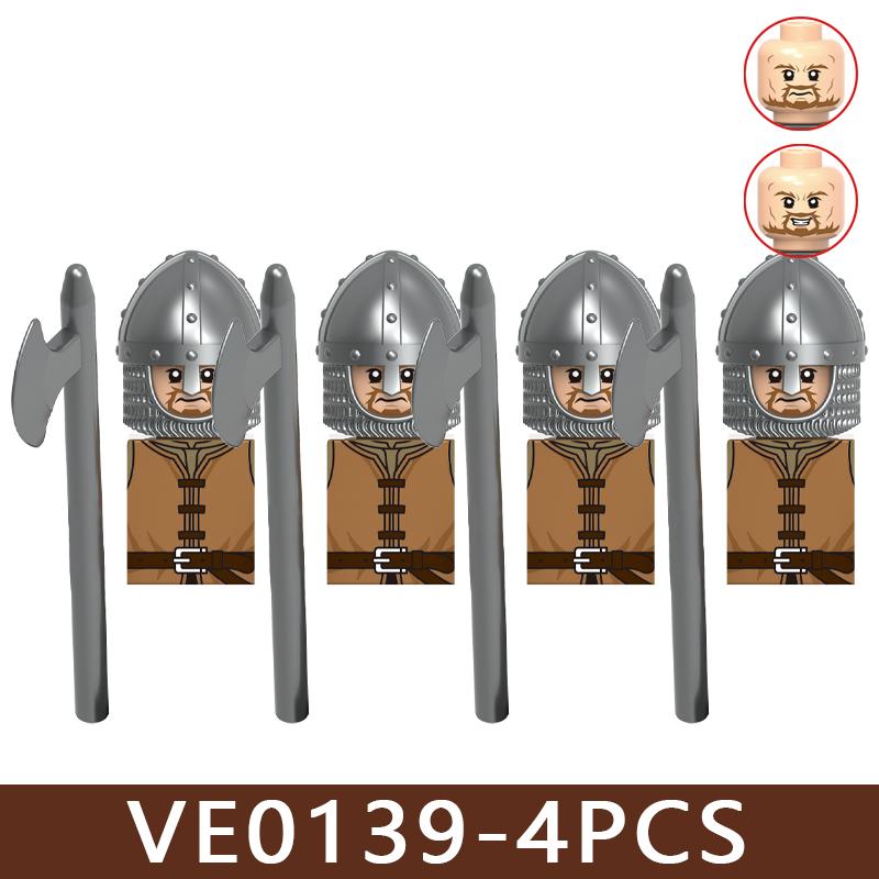 Castello Medievale Cavalieri Soldato Figure Blocchi da Costruzione Fanteria Legione Impero Guerriero Arco Spada Casco Milizia Mattoncini Giocattolo Regali