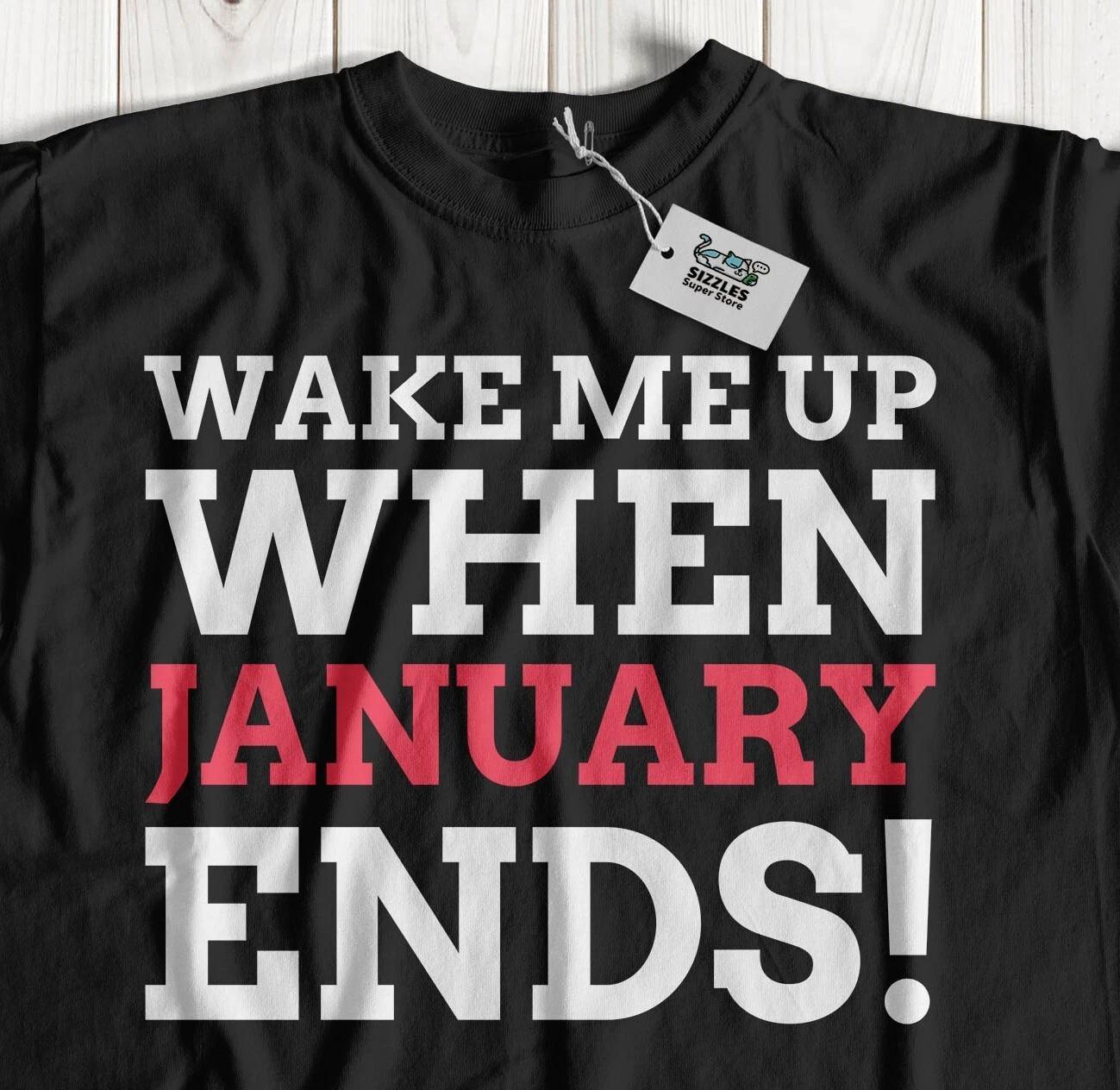 

Unisex Funny Dry January T-Shirt New Years Resolution And Sober No Drinking Tees S