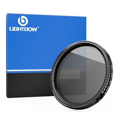 Lightdow 58mm Variable ND Optical and for Landscape Photography and Neutral Density Filter for Camera Lenses ND2-ND400 Filter, Glass, Water-Repellent