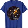Cat Dad, Lover T-Shirt: Cat Staring at Planet Saturn