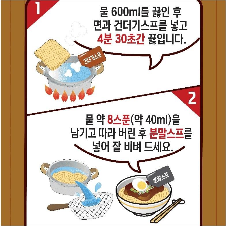 Paldo Ilpoom Samseon Jjajang (1pack-4pieces) , Korean Ramen