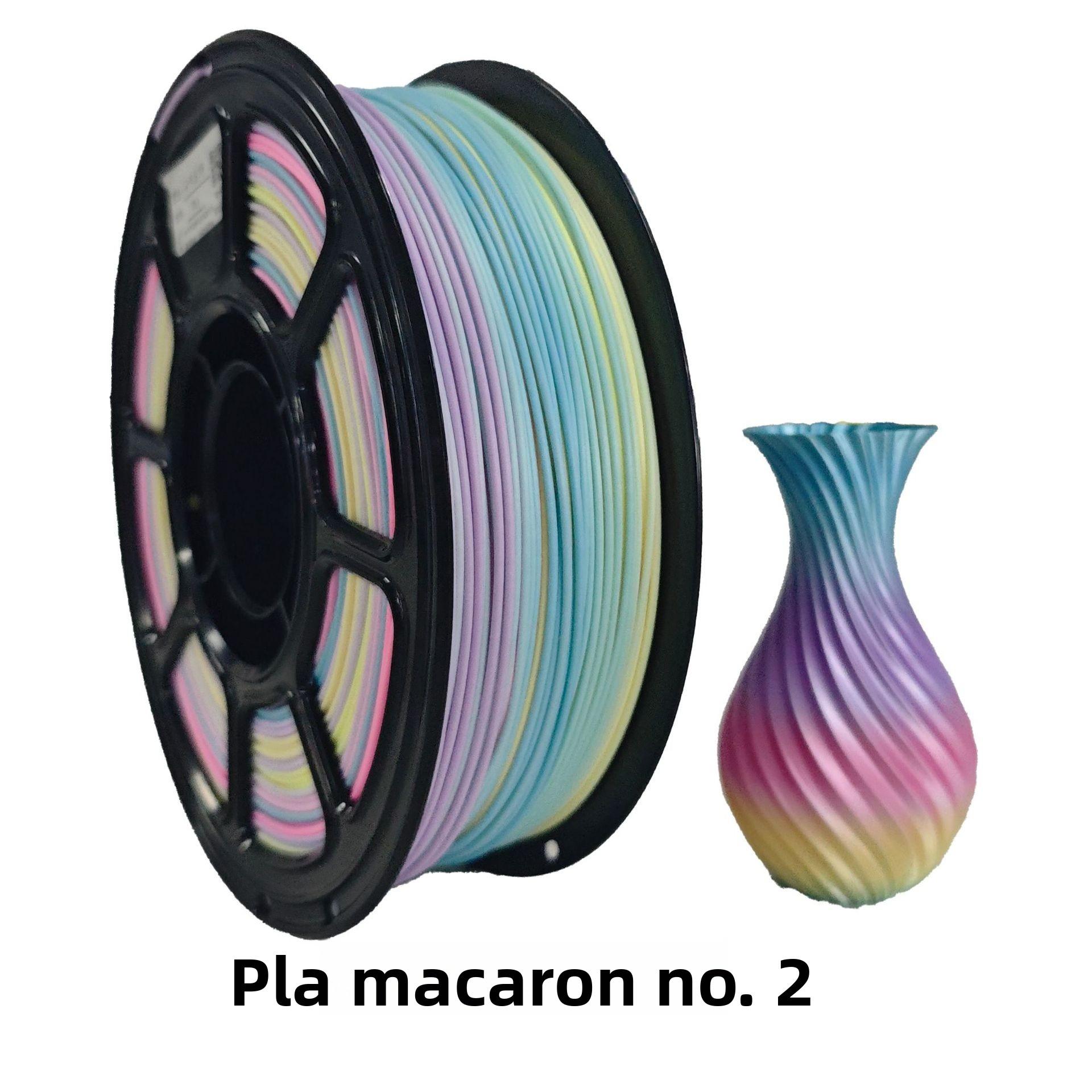 PLA Macaron No. 2 Colors PLA 3D Printing Filament 1.75mm Diameter Model Stable for Export Direct Sales Printing Consumables PLA&3D Printing Filaments&PLA