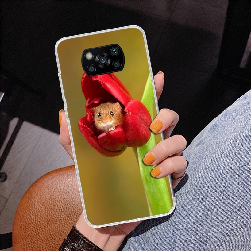 Cute Lovely Pet Hamster Phone Case For Xiaomi Poco X7 X6 X5 Pro F7 Ultra Redmi 15C 15 13C 13 12C 12 10 10A 10C 9 9A 9C 9T Cover