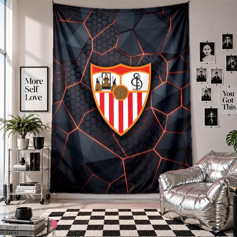 Sevilla FC Wall Tapestry Home Decor Wall Hanging Cloth for Bedroom Living Room Background