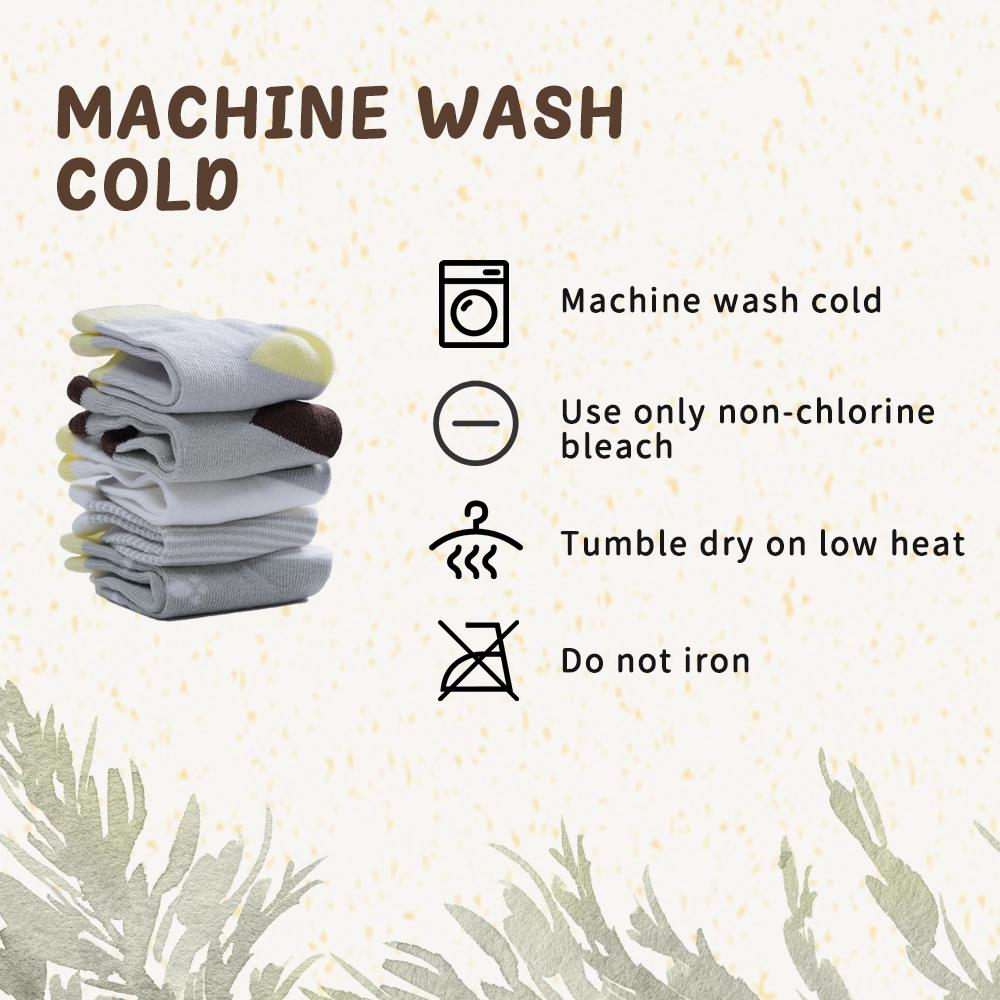 5 Parów Kreskówkowe Skarpetki Dziecięce Uroczy Nadruk Misia Bawełniane Noworodkowe Dziecięce Skarpetki Dziewczynka Dziecko Chłopcy Miękkie Dzianinowe Skarpetki do Spania dla Malucha 0-8 Lat