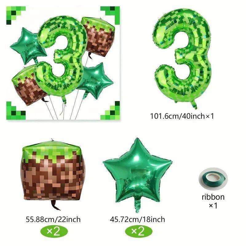 Digital Balloon Set for Children's Birthday Party Decoration Steve Set