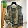 Retro Ethnic Style Sleeveless Chiffon Top Women's 1116 Summer New Loose Huge Good-looking Ruffle Edge Shirt Vest