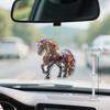 2D Acrylic Horse Pendant Flat Cartoon Horse Pendant Keychain Charm Colorful Horse Ornament for Backpack Christmas Tree Decoration