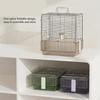 Stable Folding Metal Bird Cage Rusts Resistant Stainless Steel Easyly Transport Pet Carriers For Outdoor Activity P9YB