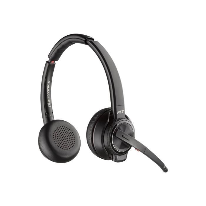 Micro-casque - DECT / Bluetooth - sans fil - USB-A via adaptateur Bluetooth - HP Inc. - Poly Savi 8220 - Savi 8200 series - micro-c