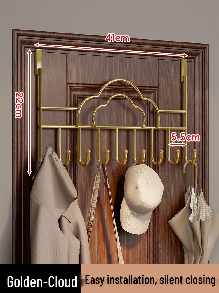 Door-Mounted Hook & Storage Rack for Clothes, Coats, and More
