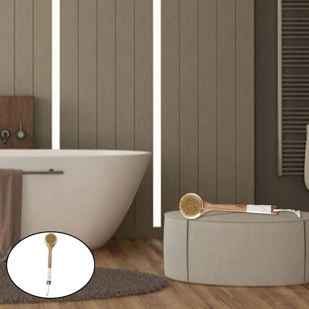 Soft Hair Swine Bristle Bath Brush Portable Shower Brush New Bamboo Bath Brush