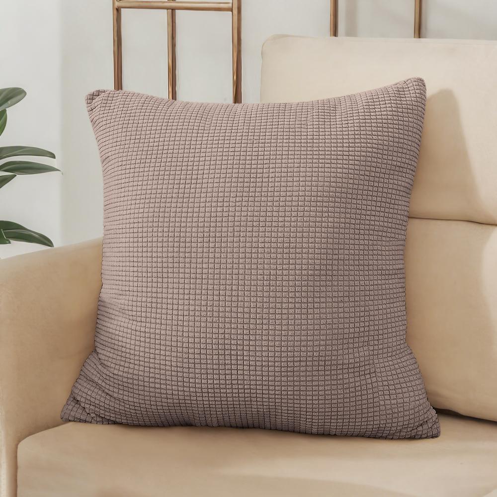 40x40 45x45 50x50 Housse de coussin Jacquard Couleur Unie pour Canapé Bureau Coussin lombaire Housse de coussin Décoration de Maison