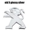 1pcs ABS 100mm 78mm Car Front logo Rear Bumper tail door trunk sticker car rear BEmblem sticker styling Accessories For Peugeot
