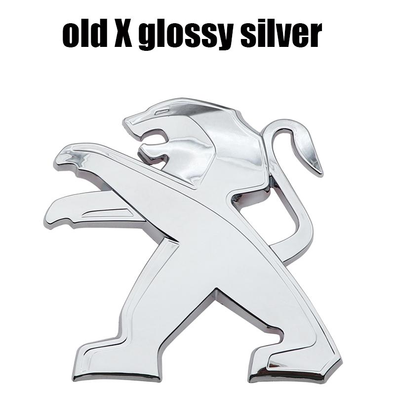 1pcs ABS 100mm 78mm Car Front logo Rear Bumper tail door trunk sticker car rear BEmblem sticker styling Accessories For Peugeot