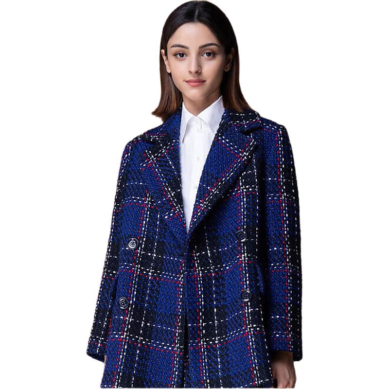 

Женское пальто в клетку с длинным рукавом от PORTS 4