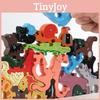 Holz 3D Puzzle Set für Kinder mit Tier-Transportfiguren für das Früherziehungs-Spielzimmer