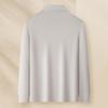 MONTAGUT Men's Silk Blend Long Sleeve Polo Shirt