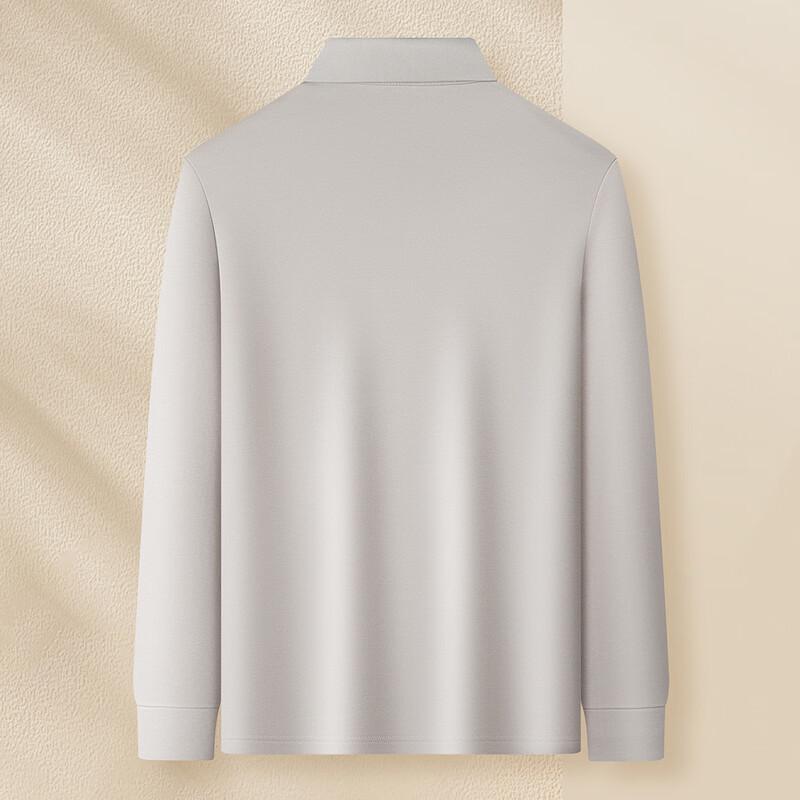 MONTAGUT Men's Silk Blend Long Sleeve Polo Shirt