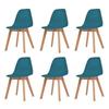 Day and Night - Day and Night Dining Chairs 6 Pcs Turquoise Plastic