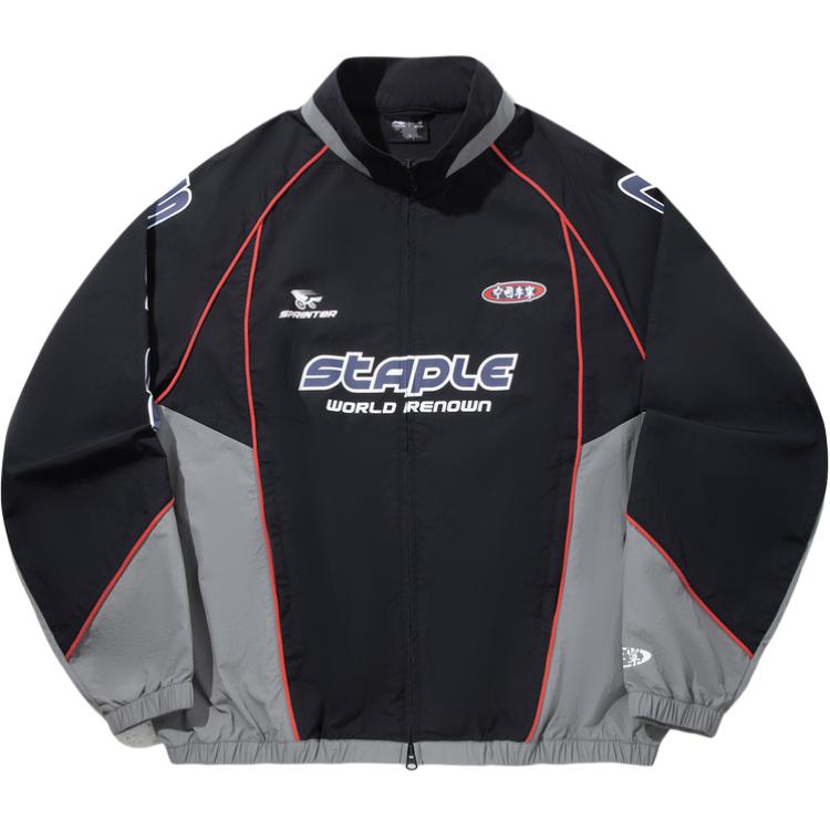 

Li Ning X Staple Сотрудничество Удобный Повседневный Универсальный Водонепроницаемый Свободный Куртка на молнии со стойкой воротником и длинными рукавами Мужские куртки AFDVF99-1 L