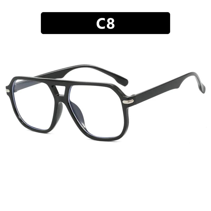 Vintage Double Bridge Black Sunglasses Women Oversized Square Frame Luxury Shades Sun Glasses Female Pilot Eyewear