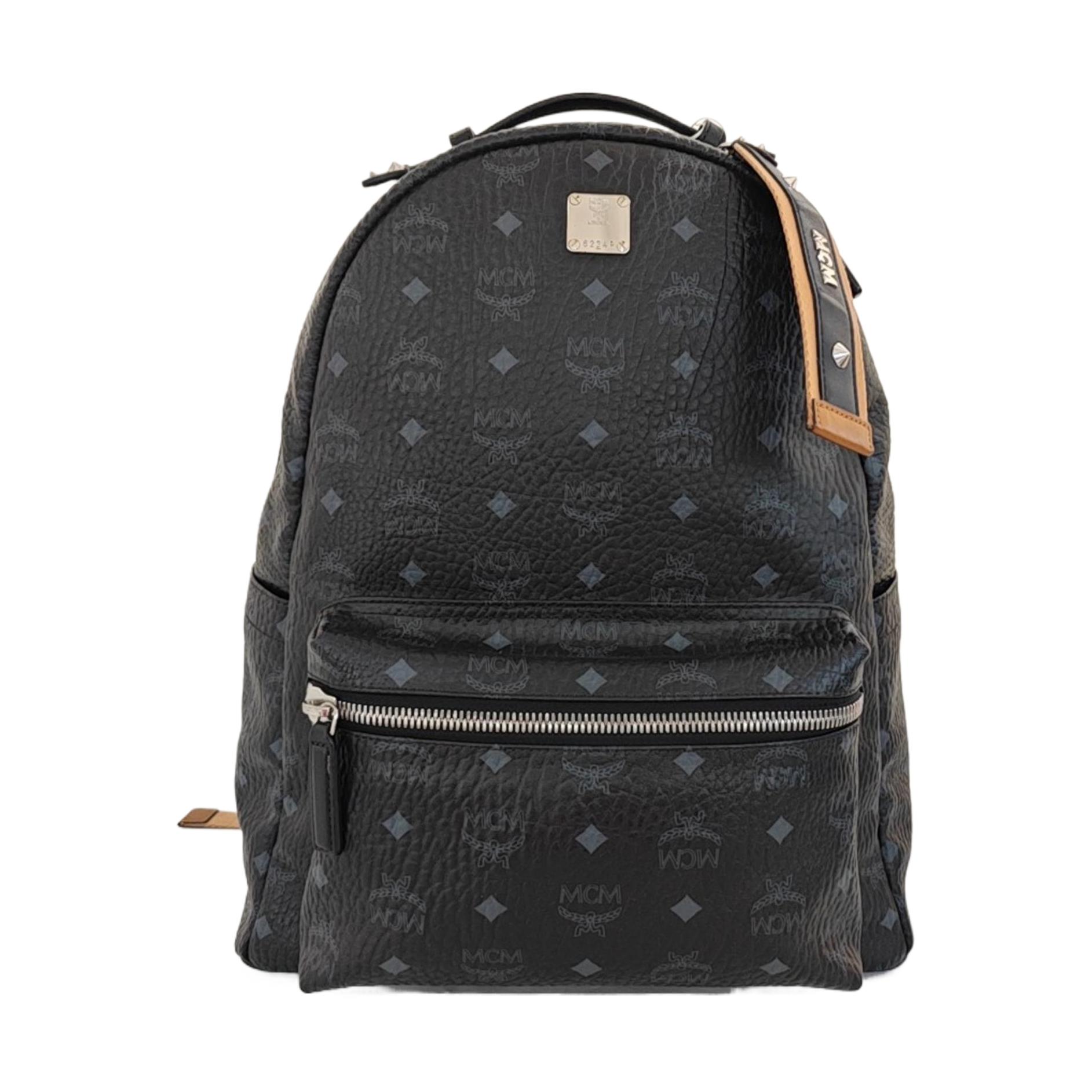 [Pre-Owned] Stark Medium Black Coated Canvas