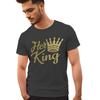 Couple Matching Tshirt His Queen Her King Golden Crown Print Streetwear Women Men Vintage Valentines Day Gifts Lovers Tshirts