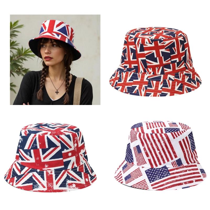Patriotic Star Fisherman Hat Sun Protection Lightweight Adjustable For Outdoor Activities Beach Vacation
