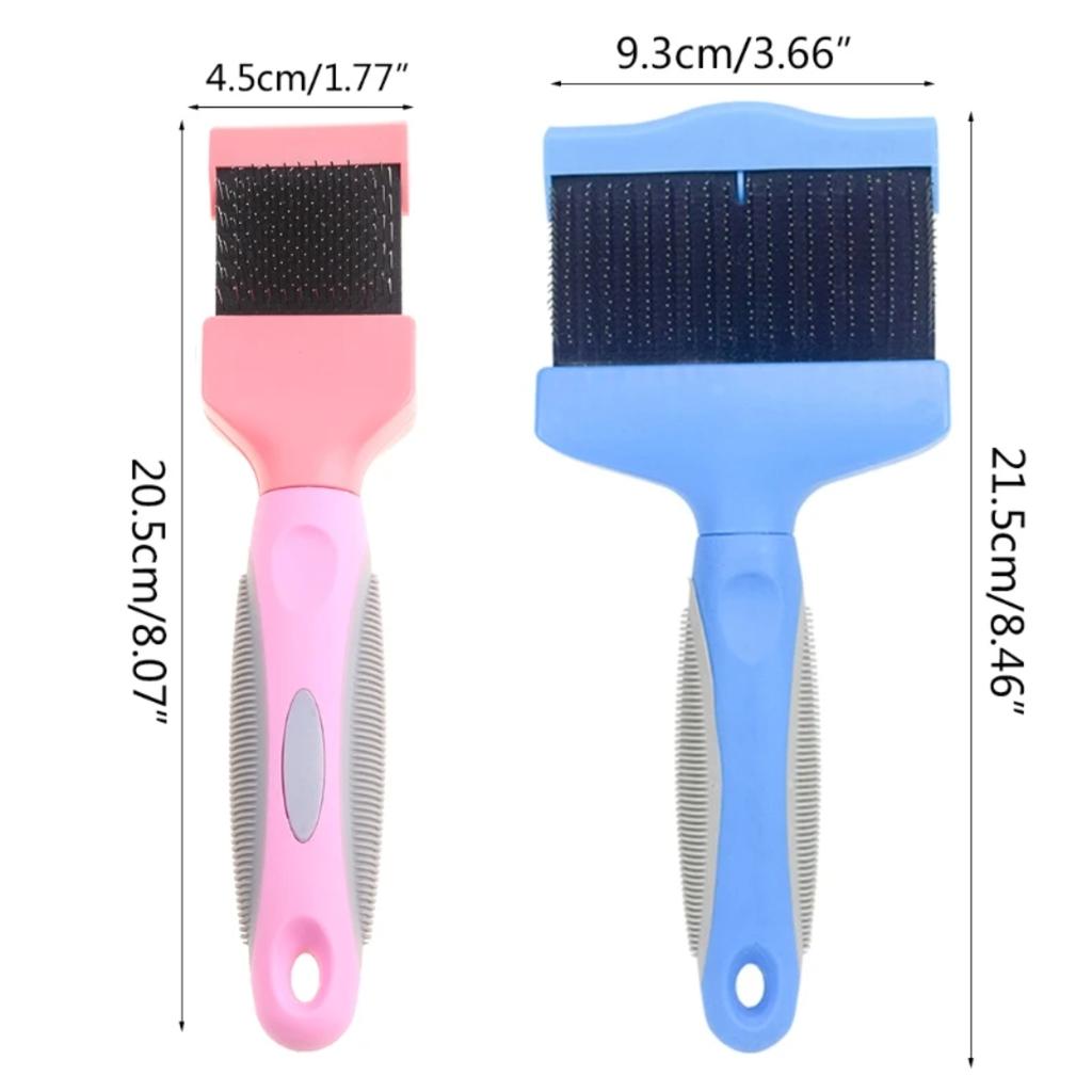 New Pet Grooming Tool Double Sided Brush for Dogs and Cats with Bristles for Shedding Cleaning and Massaging - Stylish and Effic