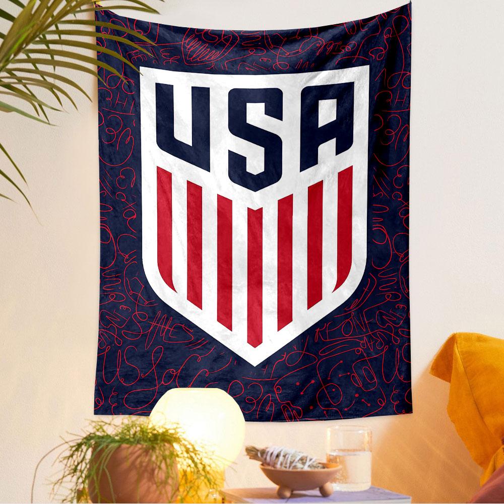 USA Sport Tapestry Wall Hanging, National Flag Design, Wall Decor for Bedroom Living Room Dorm