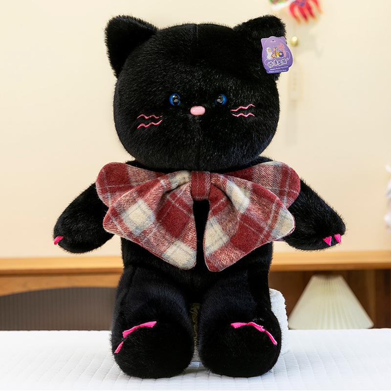 

Big Bow Cake Cold Kitten Plush Toy Children Sleeping Pillow Girl Birthday Gift Home Decoration 33cm【0.2kg】