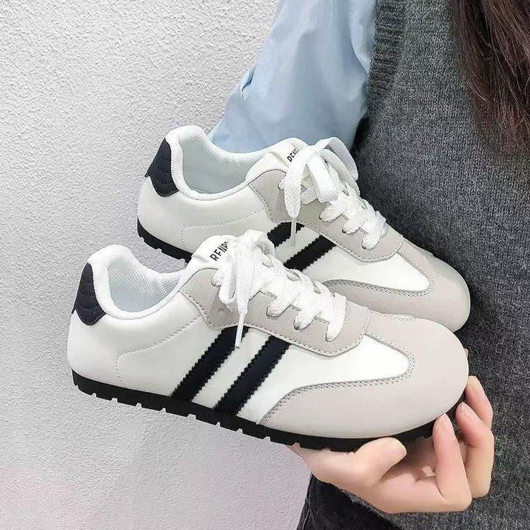 Retro niche German training shoes New autumn platform shoes Casual board shoes 35 чёрный