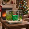 Hideout for Betta Xmas Aquarium Hideout, Shrimp Cave Shelter, Christmas Stocking Fish Tank Landscaping Hide, Halloween Bat Tanks