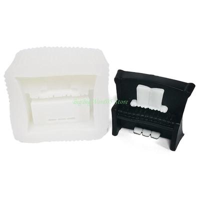 24TE Handgefertigte Gitarrennoten Klavier Silikon Seifenformen Schokolade Fondant Formen DIY Antihaft Backwerkzeug