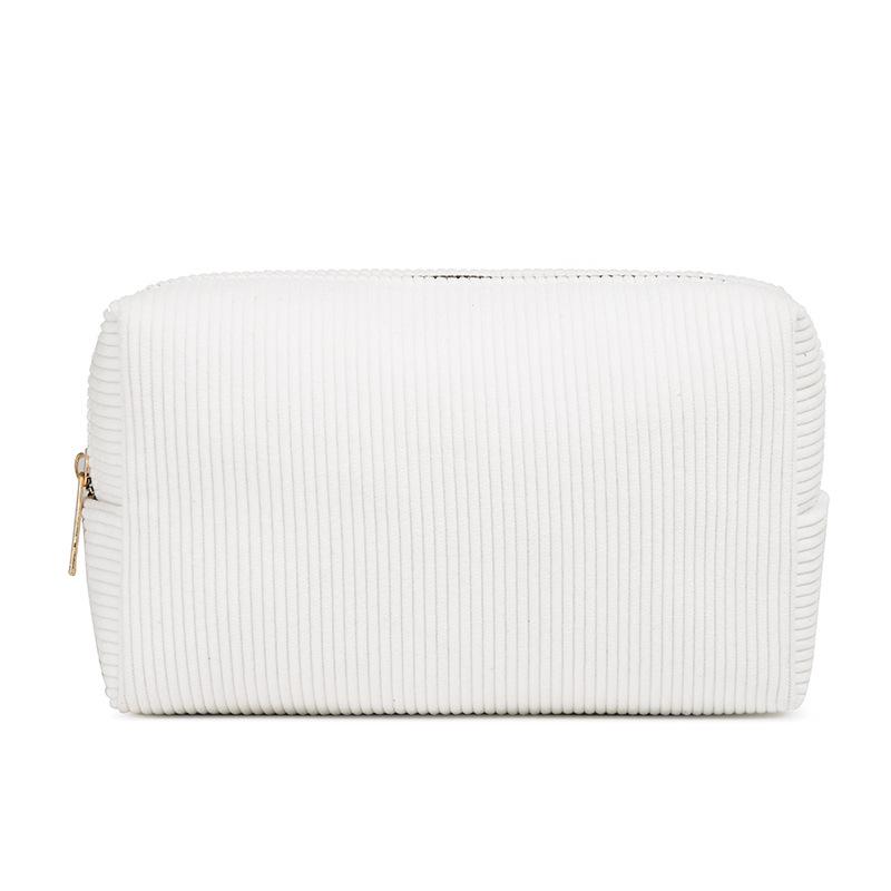 Corduroy Octagonal Winter Cosmetic Travel Bag - Large Capacity Toiletry Storage