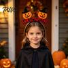 Headband 8 Pcs Halloween for Kids Adults, Glitter Pumpkin Trick or Treat Favors Eyeball Bat Hairband Costume, Cosplay Party Realistic Patterns