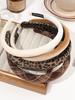 1 Pcs Fashion Plaid Headbands for Women Girls,Vintage Velvet Headband,Leopard Headbands,Non Slip Padded Headbands
