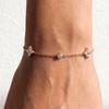 STKB29 Stainless Steel 304 Gold Plated Four Leaf Clover Bracelet Hypoallergenic AAAAA Cubic Zirconia Charm Bracelet for Women