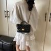 New high-end patent leather embroidery thread rhombus chain bag portable shoulder messenger women's bag