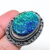 Natural Green Triplet Opal Gemstone 925 Sterling Silver Jewelry Ring Size 7 AR-17065