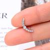1pcs New Style Stainless Steel Ear Piercing Cz Stud Earrings Snake Moon Round Ball Arc Cartilage Helix Conch Screw Back Earring