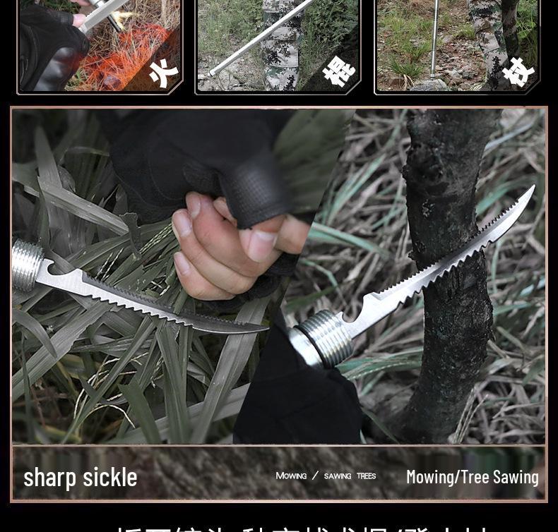 Multi-functional Outdoor Folding Shovel: Manganese Steel, Ideal for Camping, Fishing, Off-road Use, and Vehicle-mounted Tasks