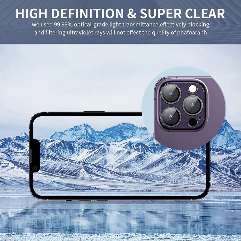 Camera Lens Protector For iPhone 14 Pro Max 14 Plus Luxury Aluminum Alloy Eagle Eye Protective Ring Paste Cover